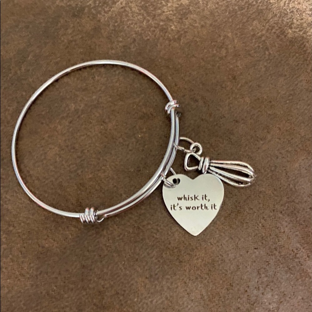 Whisk it motivational charm bracelet